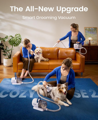 oneisall Dog Grooming Vacuum Kit, 15000Pa, 6 Grooming Tools