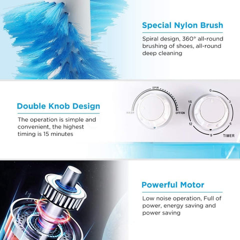 Portable Shoes Washing Machine, Mini Portable Washing Machine, Smart Lazy Automatic Shoes Washer, for Apartments Camping Dorms Business Trip College Rooms