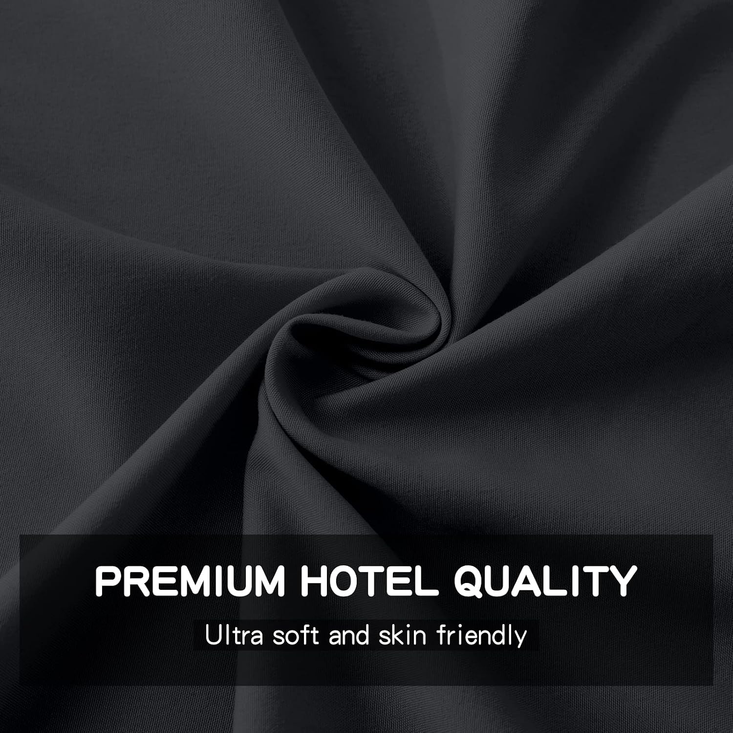 FreshCulture Queen Flat Sheet - Brushed Microfiber Top Sheet - Ultra Soft & Breathable - Wrinkle-Free - Easy Care - Queen, Black