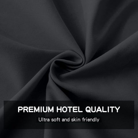 FreshCulture Queen Flat Sheet - Brushed Microfiber Top Sheet - Ultra Soft & Breathable - Wrinkle-Free - Easy Care - Queen, Black