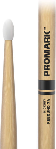 ProMark Rebound 7A Hickory Drumsticks, Oval Nylon Tip, 1 Pair