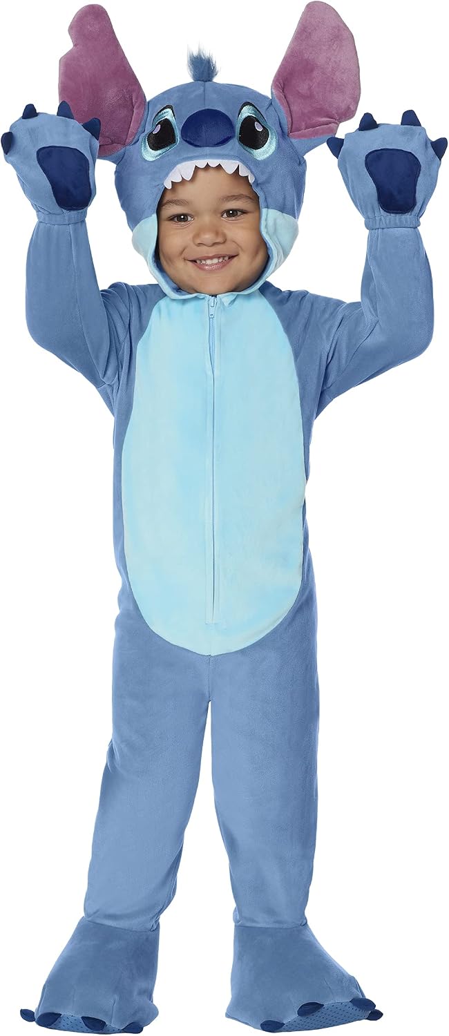 Spirit Halloween Lilo and Stich Toddler Stitch Costume | Officially Licensed | Disney | Stitch Cosplay | Onesie Outfit