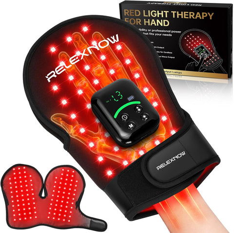 Red Light Therapy Glove for Hand, FSA&HSA, 5 Modes 5000mAh Controller