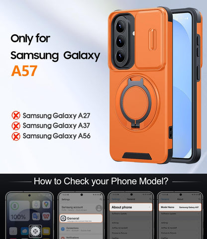 JAME for Samsung Galaxy A57 5G Phone Case with Stand & Slide Camera Cover