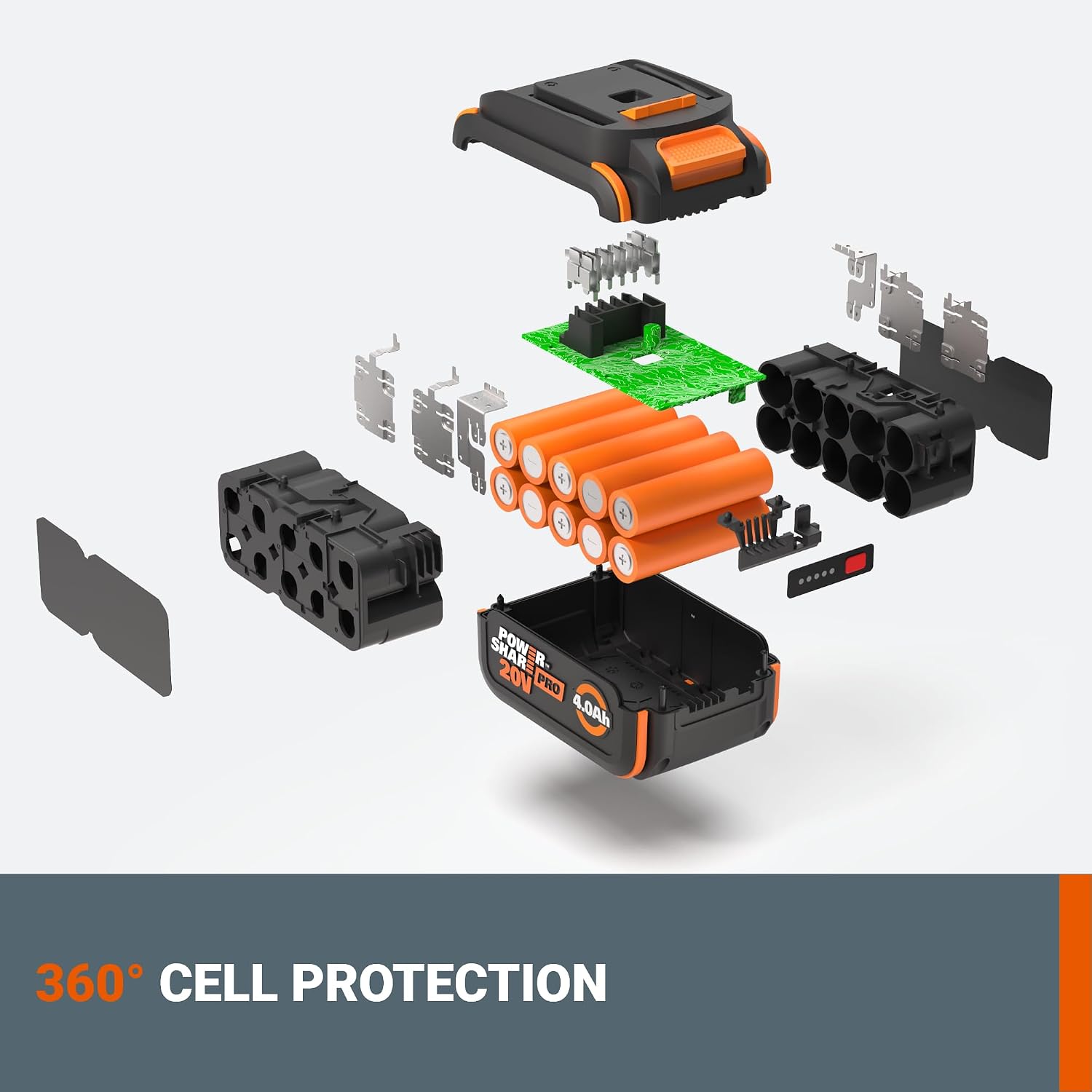 Worx 20V 5.0Ah Lithium-ion Battery, WA3675.J