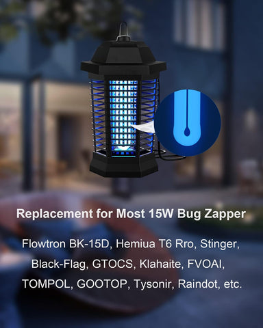 Dichroma 15W Bug Zapper Light Bulb Replacement for 15W Bug Zappers, 2 Pack