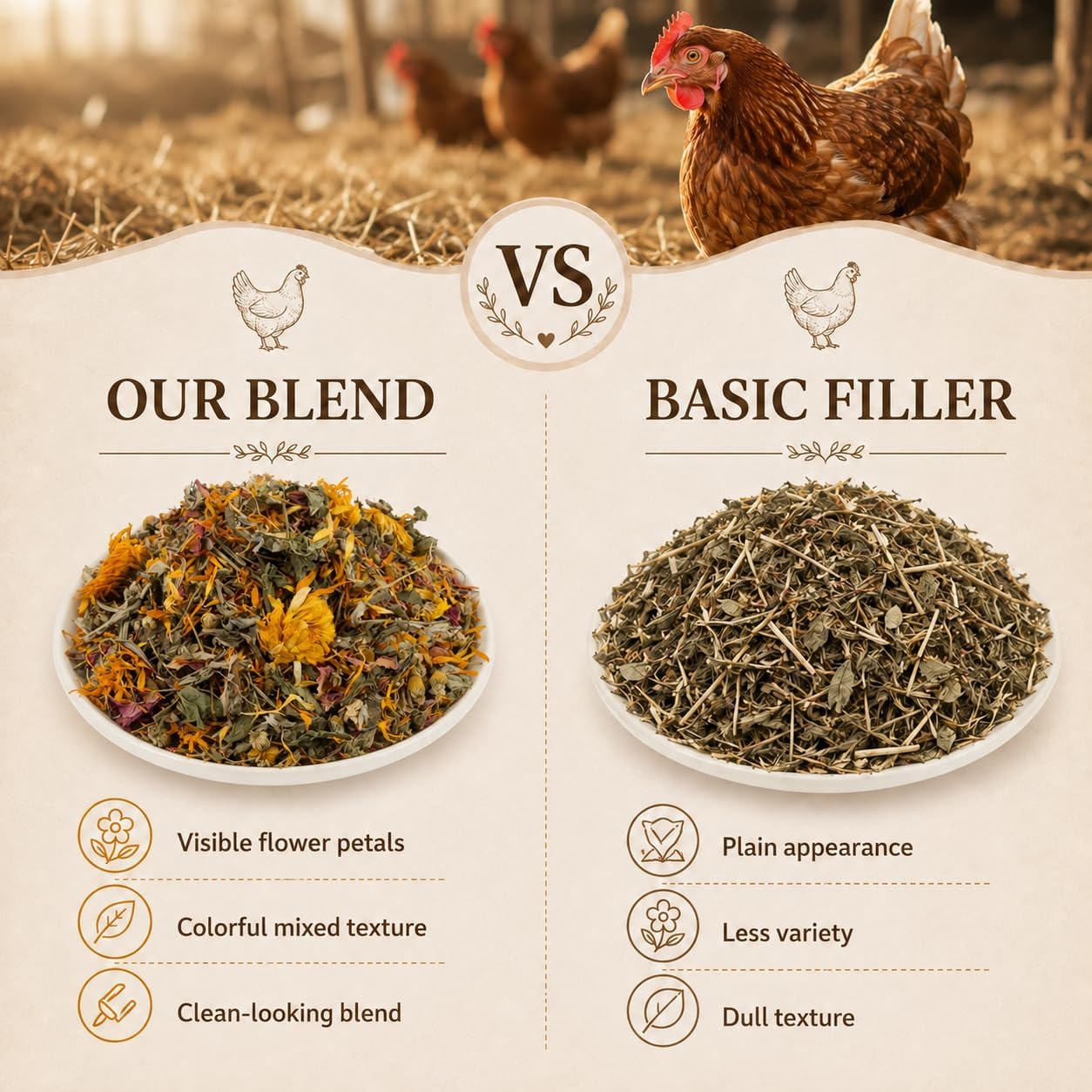 MAQIHAN 10oz Chicken Nesting Herbs - Dried Herbs Supplement for Laying Hens
