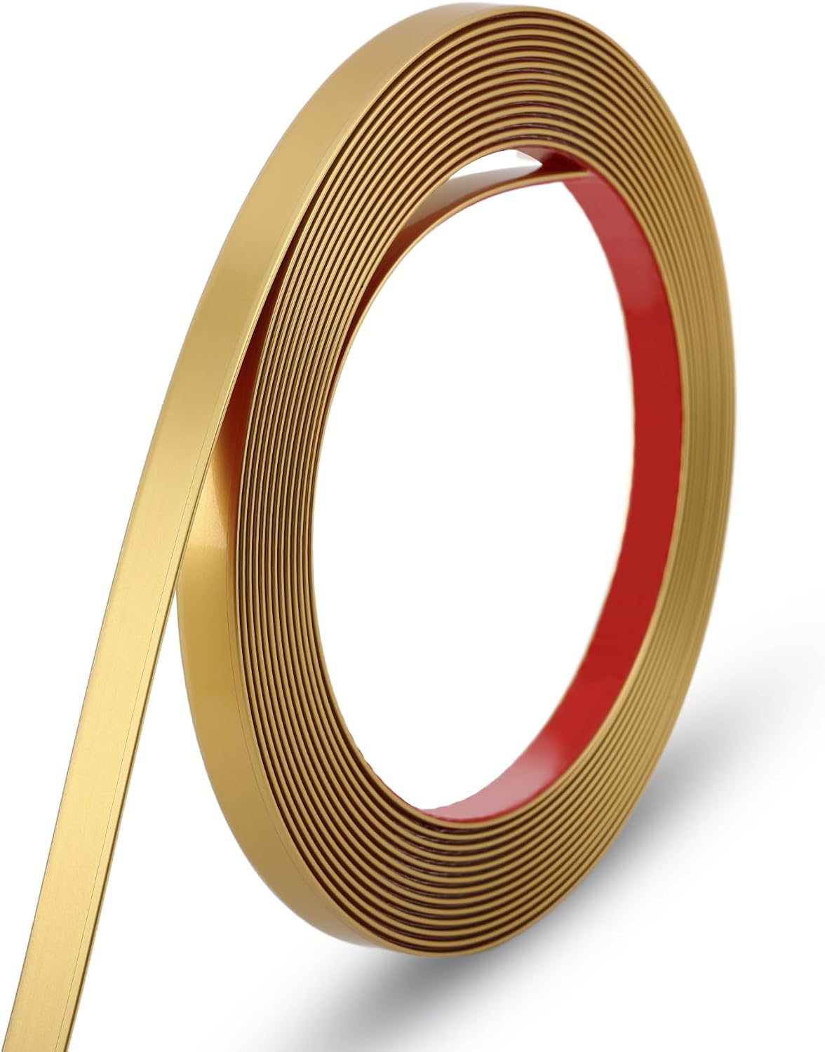 Gaahing 196.8" x 0.5" Matte Gold Molding & Wall Trim, Flexible Peel and Stick Decorative Strip for Tile, Mirror, Ceiling, Floor, Panel, Cabinet