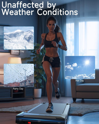 Walking Pad Treadmill for Home - Under Desk Treadmills Mini Portable Walking Running Machine Slim Compact Small Lightweight Motorized Electric Treadmill with Adjustable Speed Remote