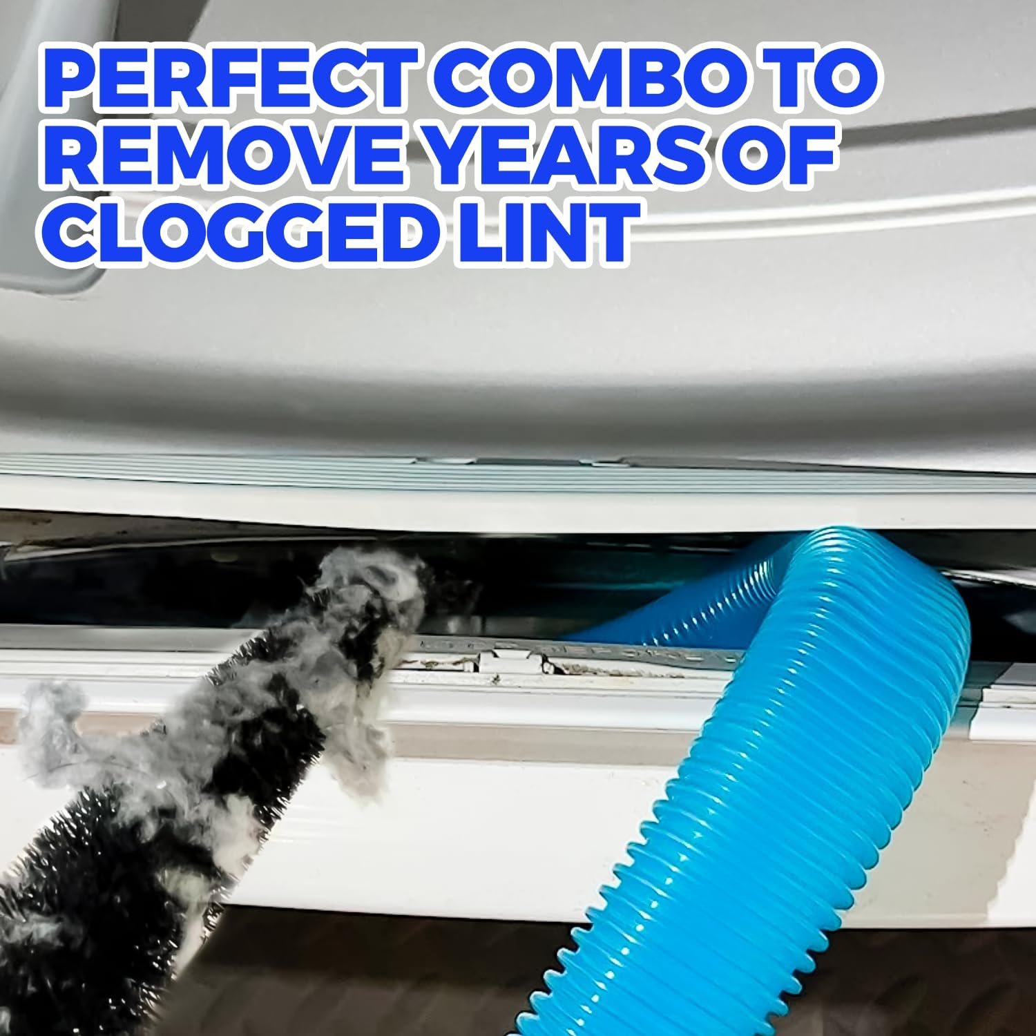Holikme Dryer Vent Cleaner Kit 2Pack - Lint Vacuum Attachment & Brush