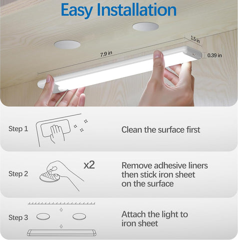 5-Pack Motion Sensor Under Cabinet Light, 3CCT, 7.9 inch