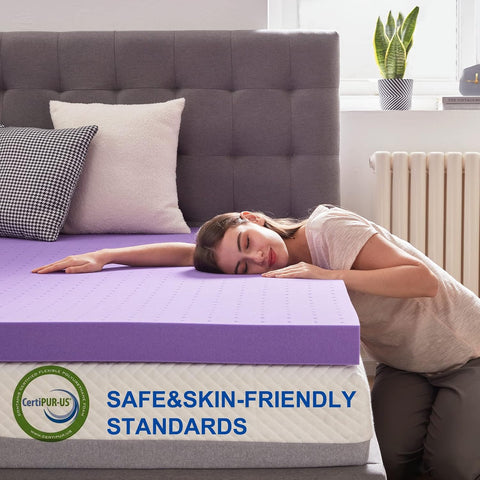 SINWEEK 2 Inch Gel Memory Foam Mattress Topper, Twin Size