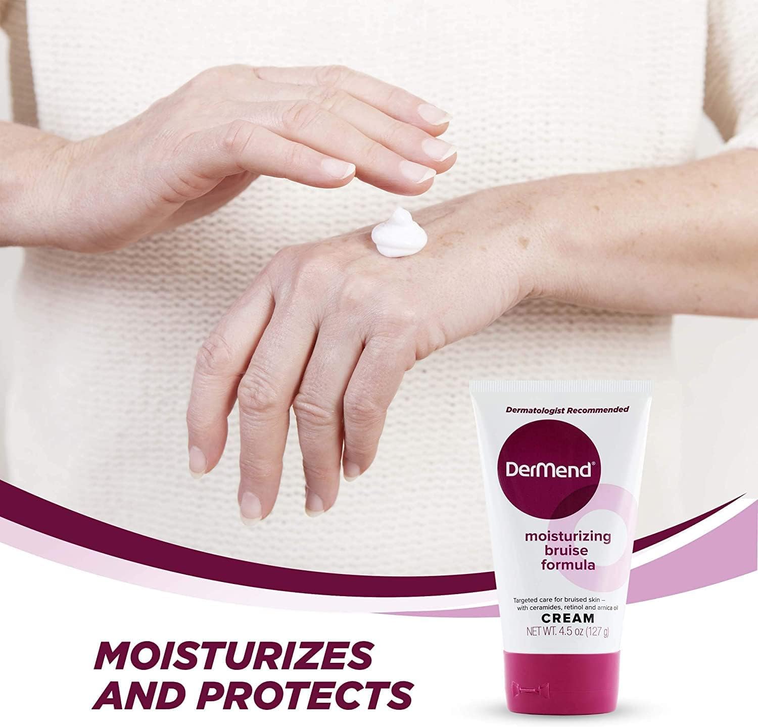 Dermend Moisturizing Bruise Formula Cream, 4.50 oz., Pack of 3