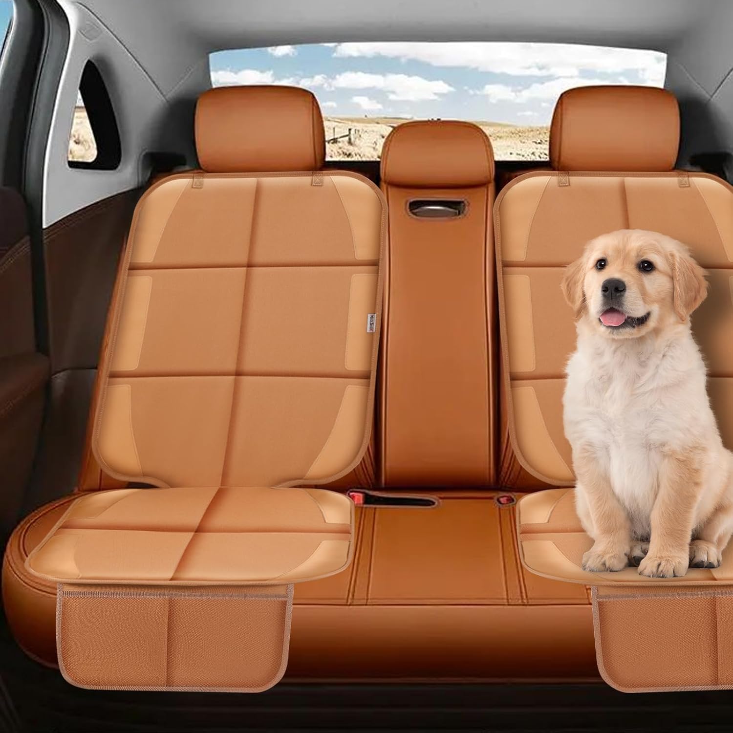 Meolsaek Car Seat Protector for Child Car Seat，Non-Slip Backing No Imprints