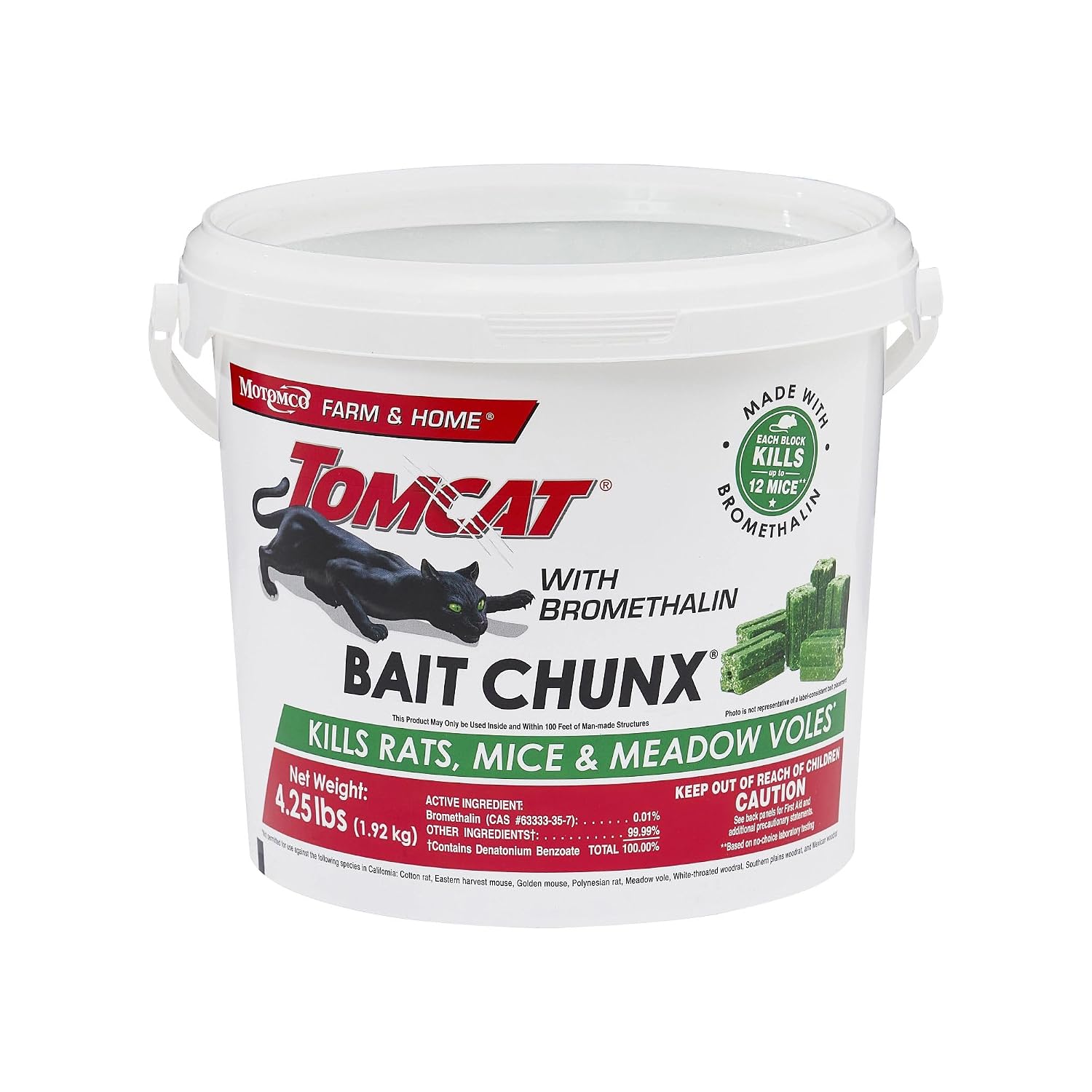 Tomcat with Bromethalin Bait Chunx Pail, 4.25 lbs.
