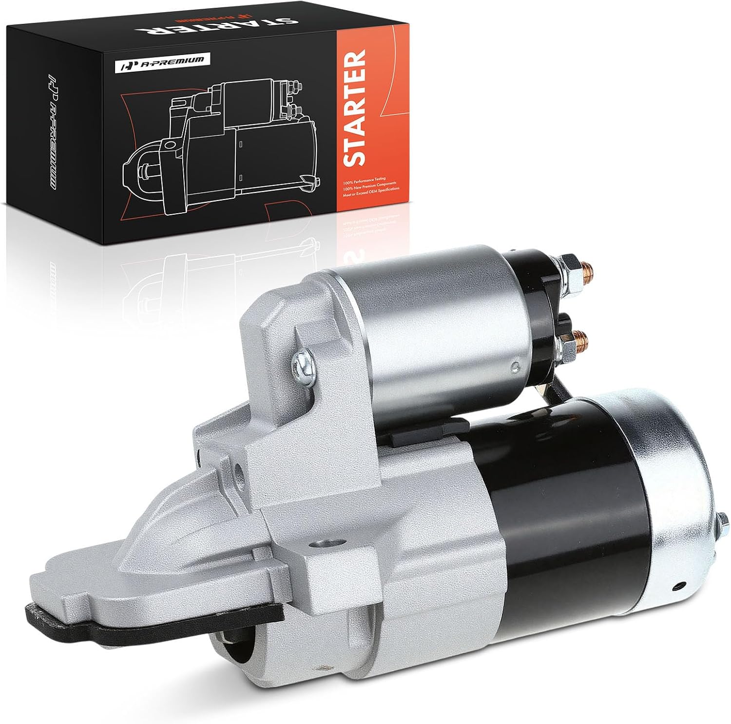A-Premium Starter Motor, 12V 1.4KW 11 Teeth Clockwise