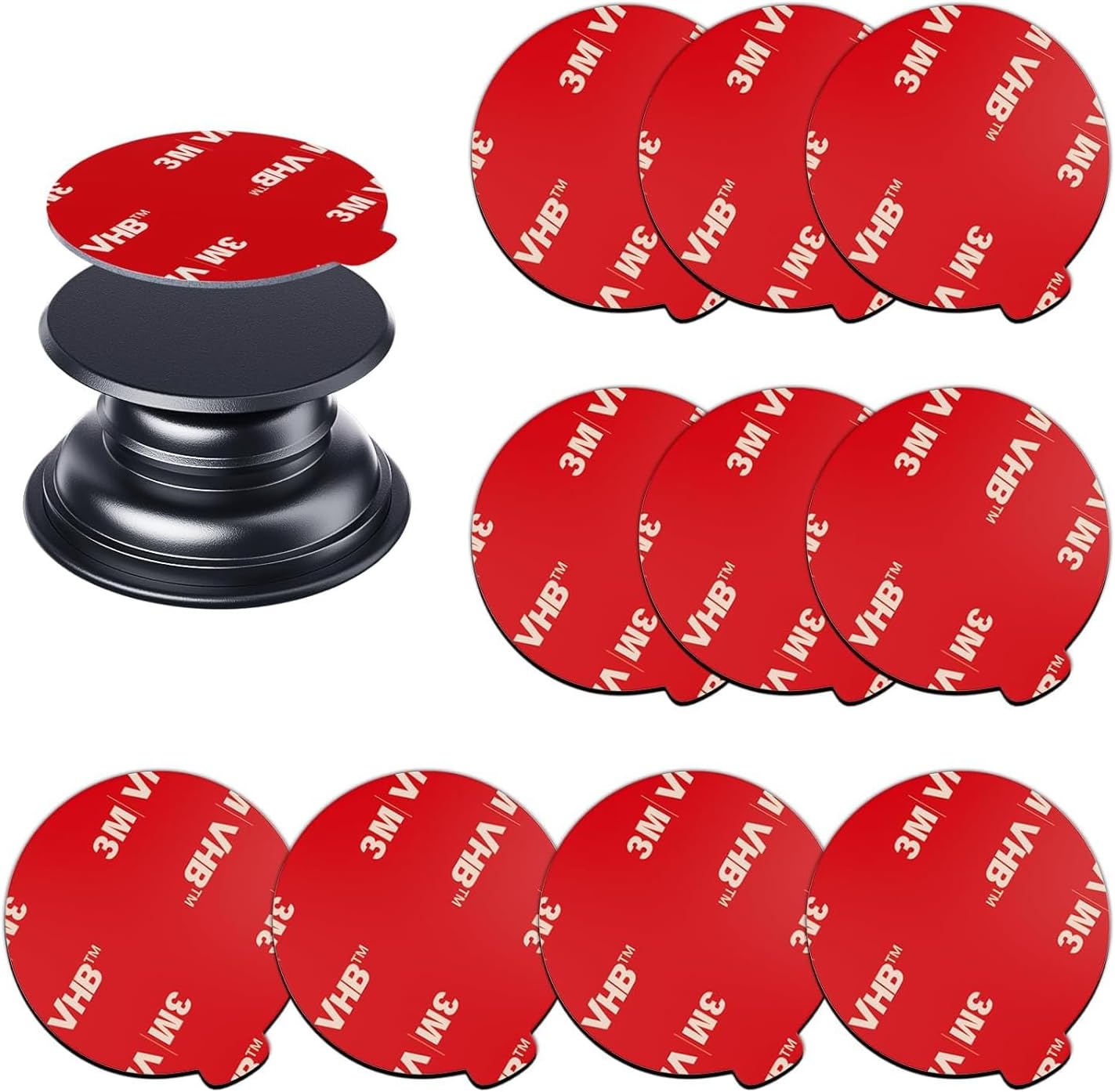 APPS2Car 10 Pack 3M VHB Double Sided Adhesive Pads 1.38 Inches (35mm)