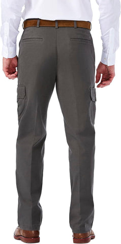 Haggar Men's Comfort Stretch Classic Fit Flat Front Cargo Pant - Regular and Big & Tall Sizes