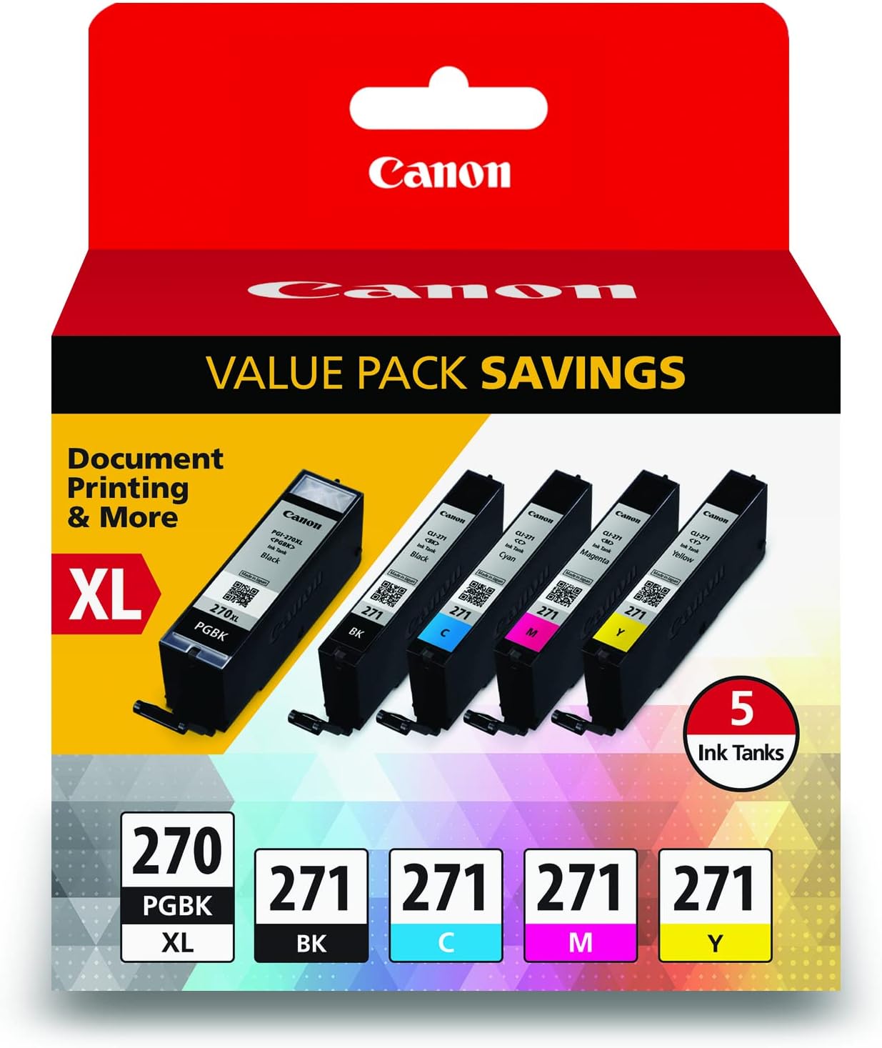 Canon PGI-270XL/CLI-271 5 Color Value Pack