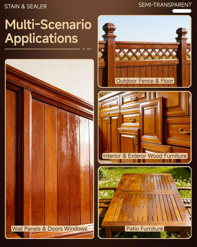 Wood Stain and Sealer in One - Brown WalnutBlack Walnut