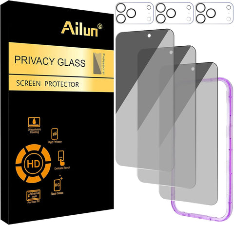 Ailun Privacy Screen Protector+Camera Lens Protector for iPhone 17 Pro Max