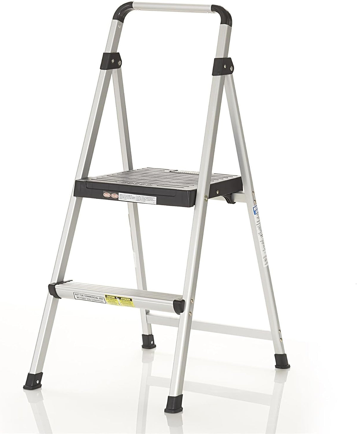 COSCO 2 Step Lite Solutions Folding Step Stool, Aluminum/Black