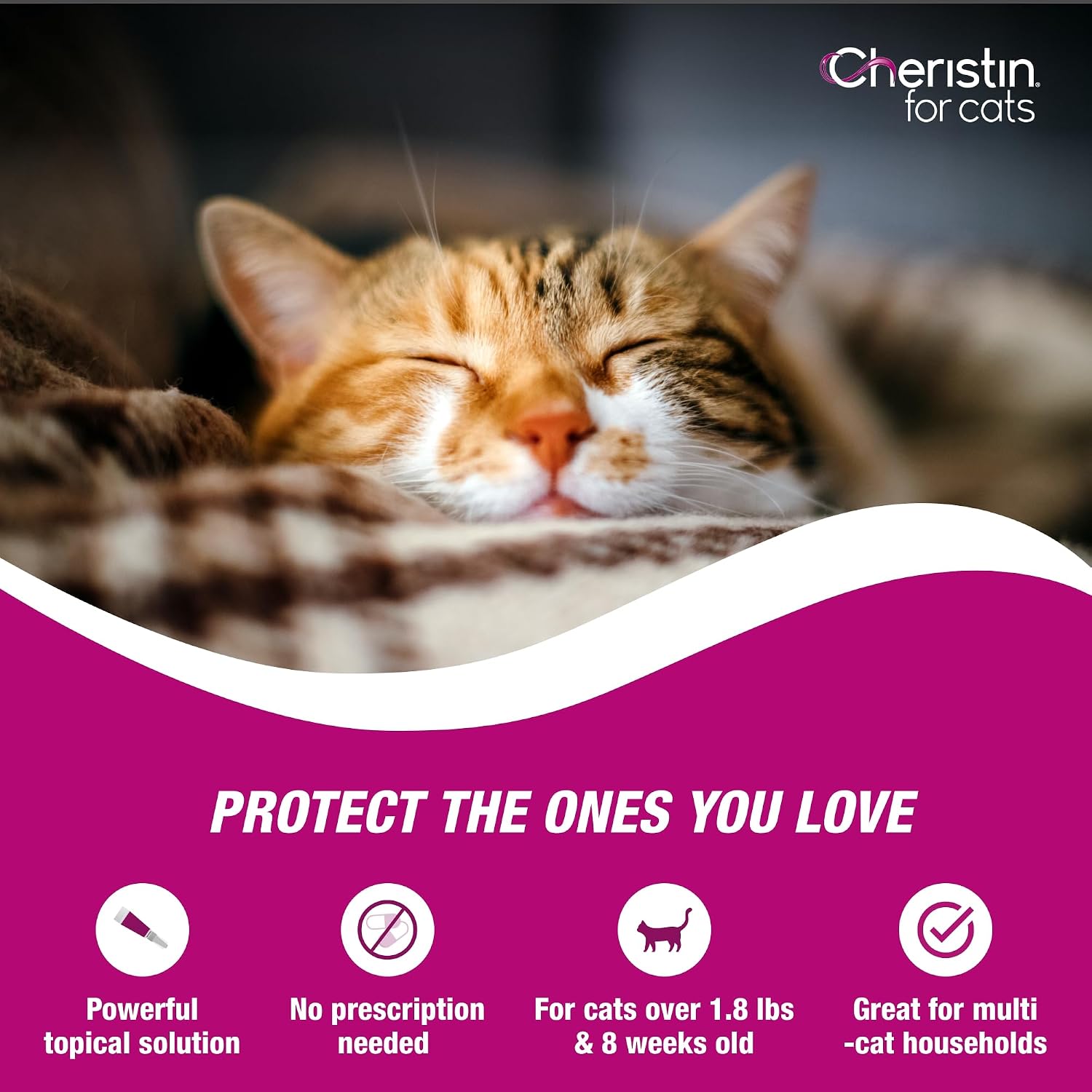 Cheristin Flea Treatment & Prevention for Cats Over, 6ct