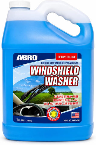 ABRO Windshield Washer Fluid 1 Gallon, Streak-Free Bug Remover