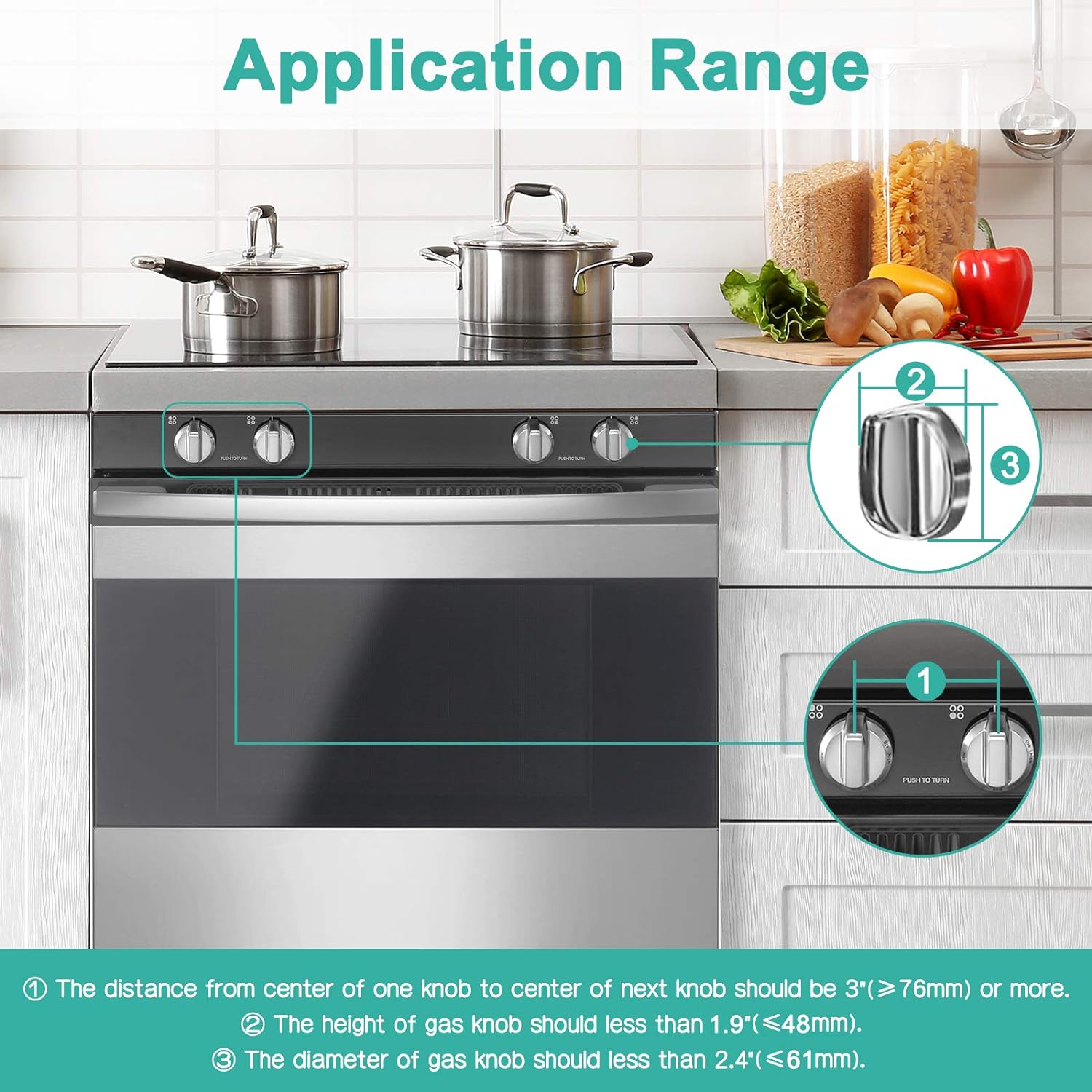 Stove Knob Safety Covers (5 + 1 Pack), Oven Lock Child Safety, Clear View