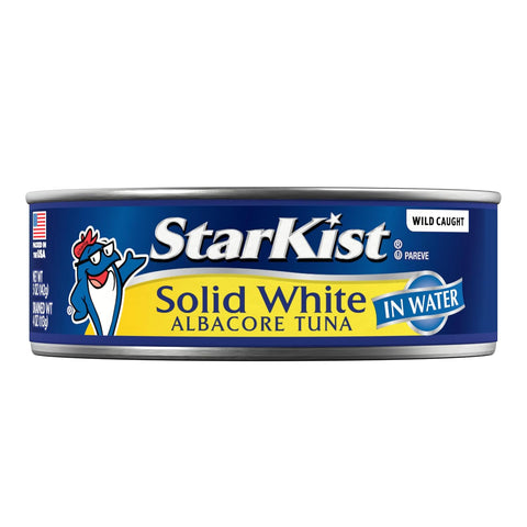 StarKist Solid White Albacore Tuna in Water, 5oz Canned Tuna, 24-Pack | 26g Protein Per Serving, Wild Caught, Gluten Free, Soy Free, 110 Calories Per Serving, Perfect for Meals and Snacks