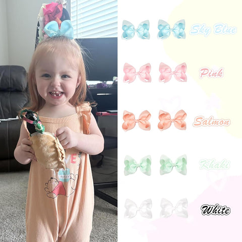 CÉLLOT 40PCS 4.5 Inch Hair Bows for Girls Toddler Hair Accessories in Pairs