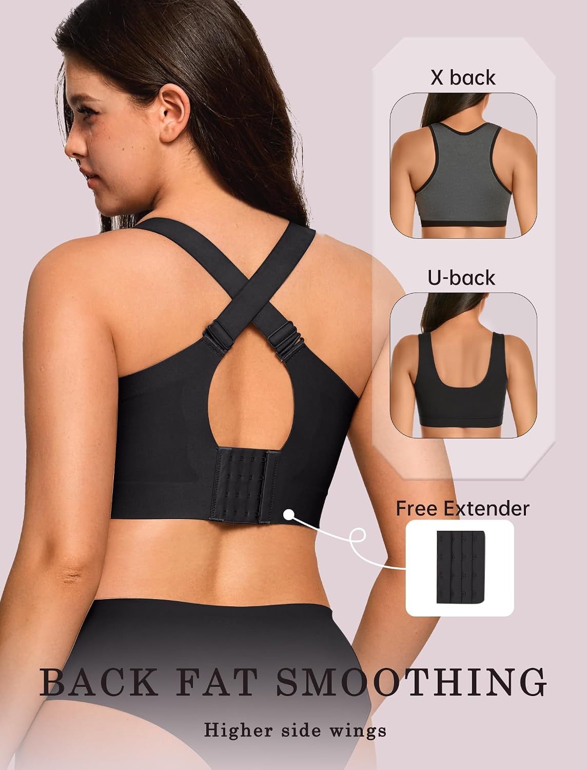 OEAK Womens Wireless Jelly Bras Plus Size Support Push Up Comfortable Bra
