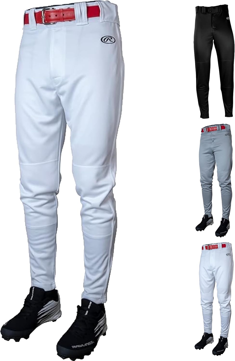 Rawlings Men's Launch Baseball Pants | Tapered Jogger Fit | Solid Colors
