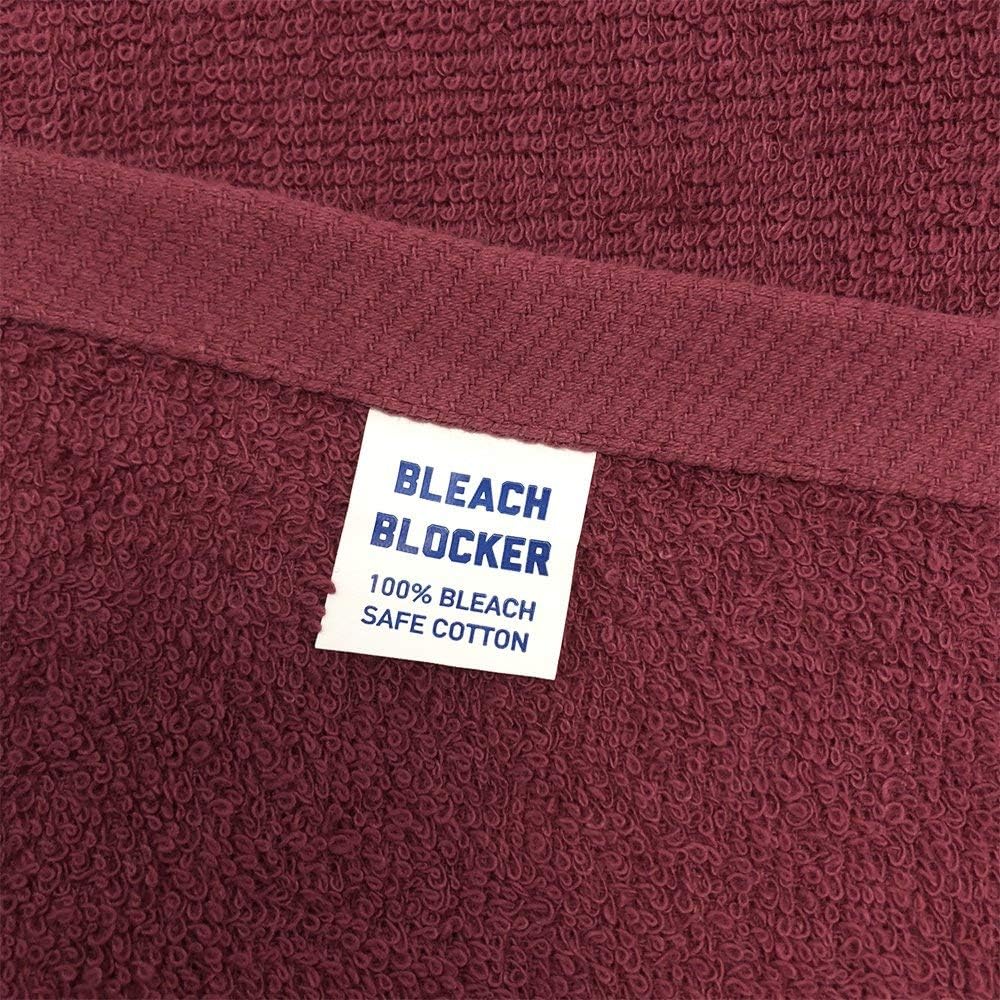 Arkwright Bleach Resistant Salon Towels 12 Pack - 100% Cotton Hair Towels, Soft, Absorbent, Quick Dry Spa & Barber Towels for Hair Stylist, Nail Salon & Esthetician, 16 x 28, Burgundy