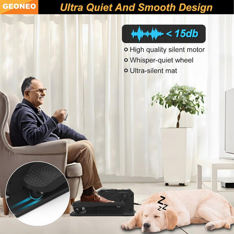 Under Desk Elliptical Machine, Electric Elliptical Leg Exerciser for Senior