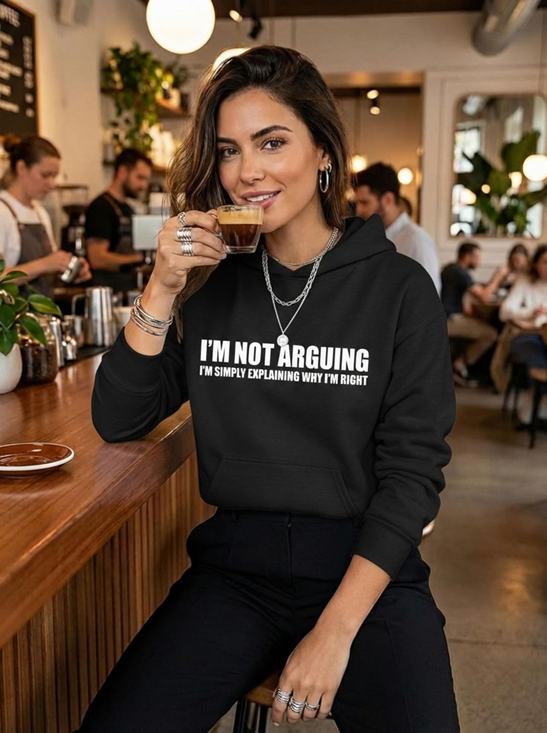 Tstars Funny Hoodie Women 99% Chance I Don't Care Sarcastic Pullover