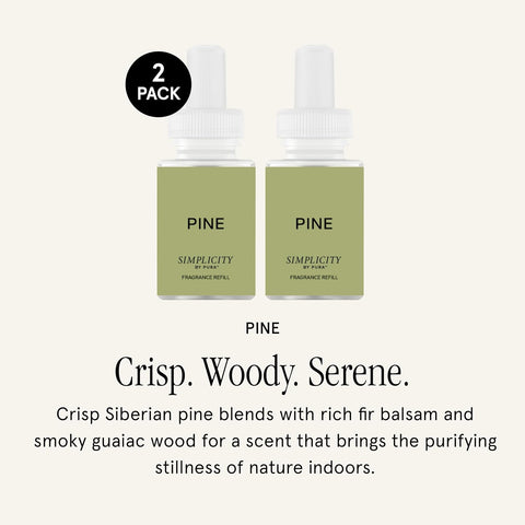 Pura x Simplicity Home Diffuser Refill, 2 Pack, Pine