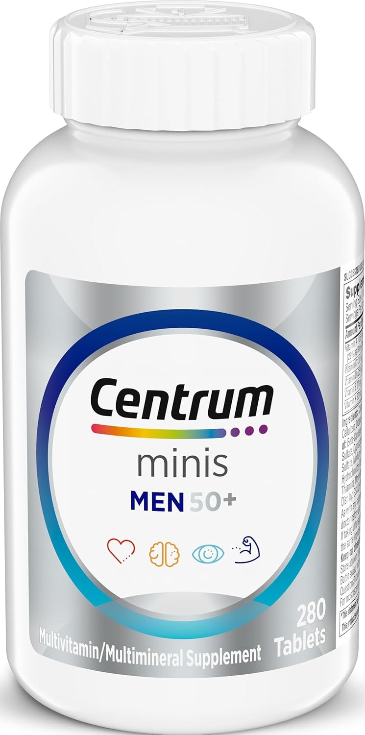 Centrum Minis Silver Men's Multivitamin for Men 50 and Over, 280 Tablets
