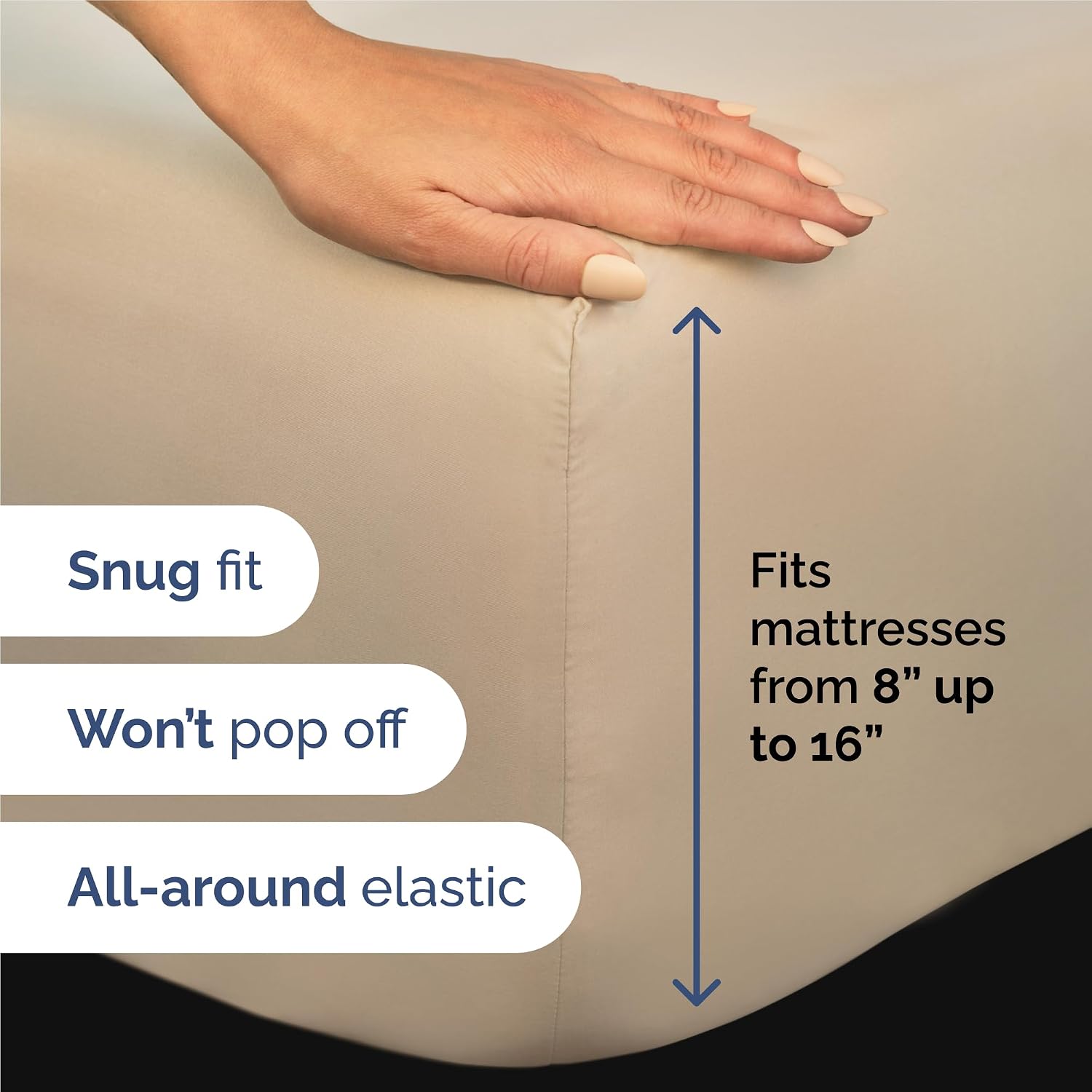 King Size 4 Piece Sheet Set - Comfy Breathable & Cooling Sheets - Cream