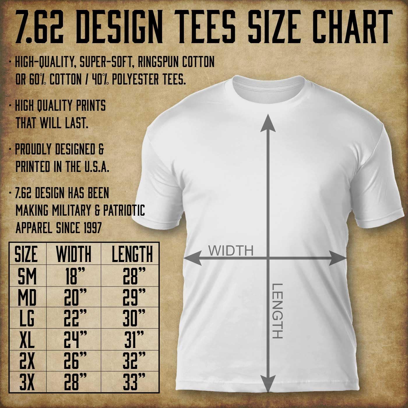 7.62 Design USMC 250th Birthday T-Shirt