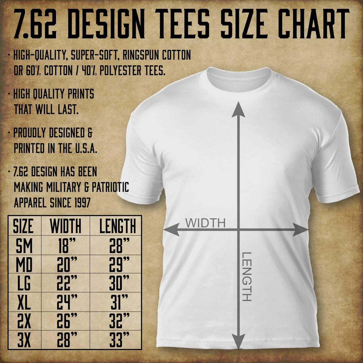 7.62 Design USMC 250th Birthday T-Shirt