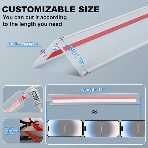 Self-Adhesive Clear Wall Corner Protector - 4Pack, 16 x 1.18 in