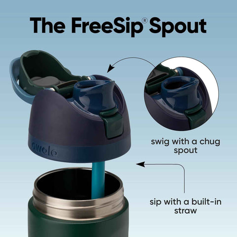Owala FreeSip Stainless Steel Water Bottle 24 oz Lost Signal