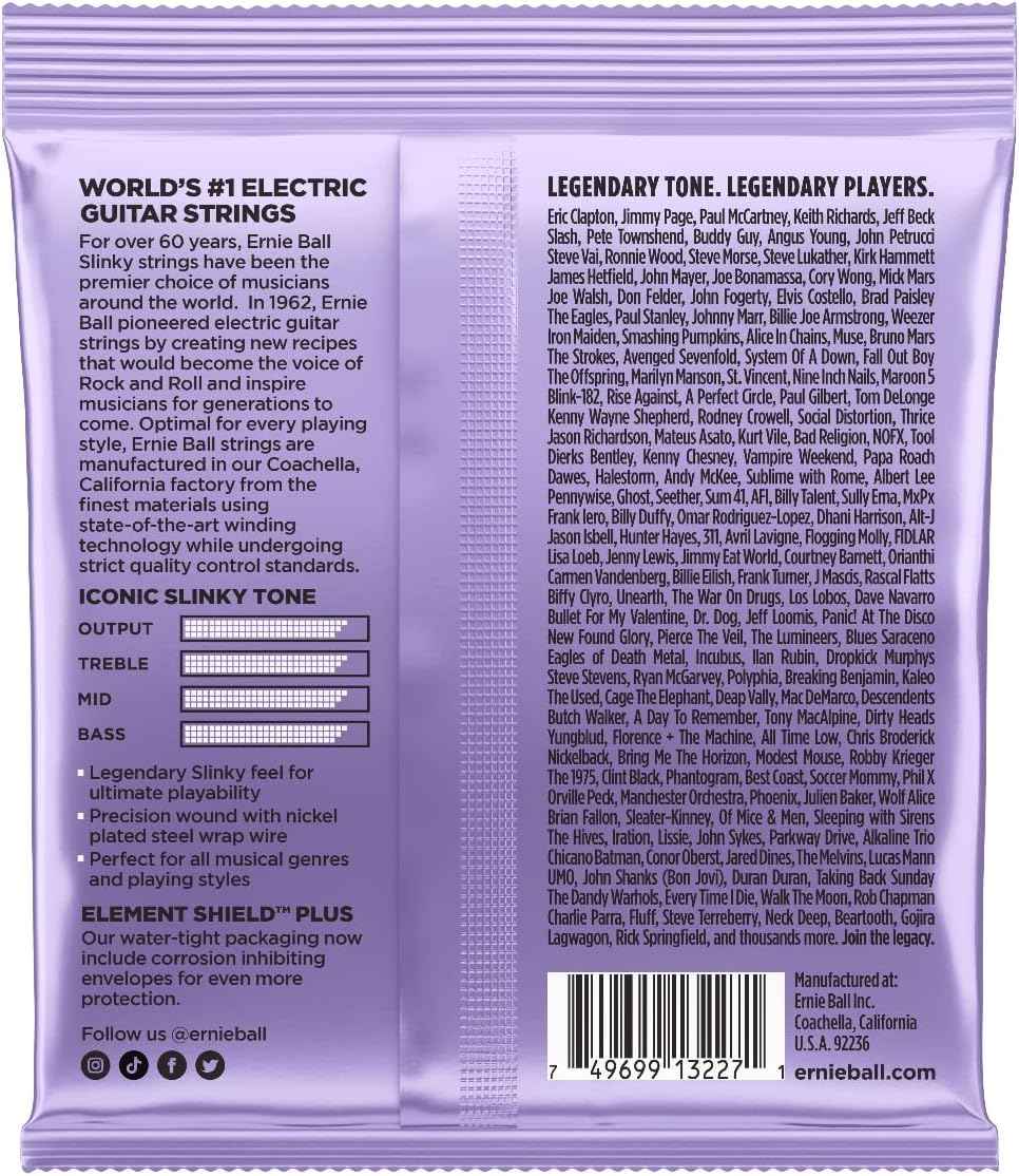 Ernie Ball Ultra Slinky Nickel Wound Electric Guitar Strings 3-pack, 10-48 Gauge (P03227)