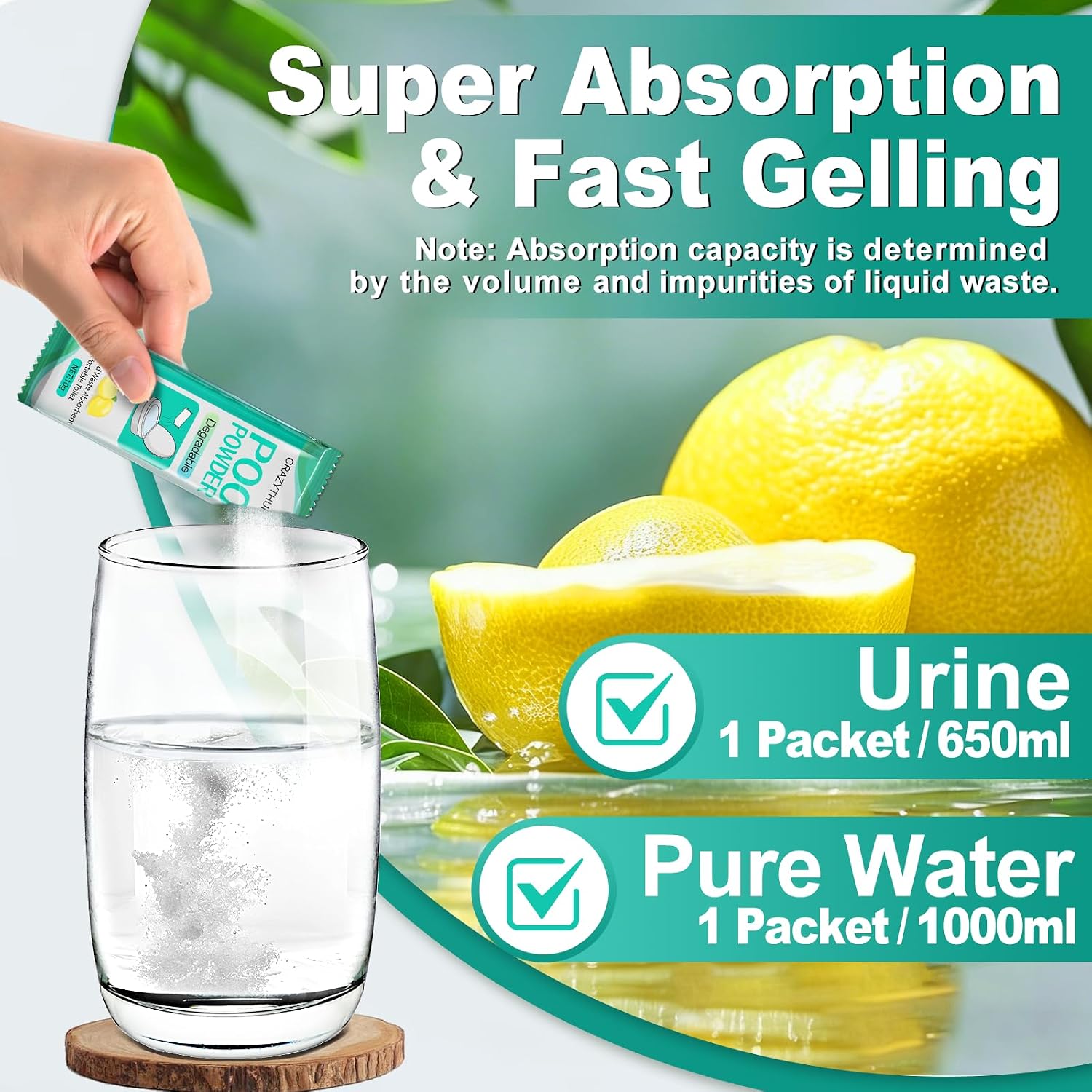 Poo Powder for Portable Toilet Gel Powder, Camping Toilet Gel