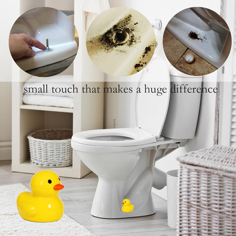 ZUNON Toilet Bolt Covers, Toilet Bolt Caps, Ceramic Yellow Duck, Set of 2