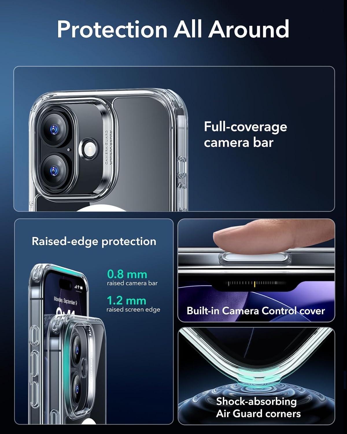ESR for iPhone 17 Case for MagSafe, Camera Control, Clear