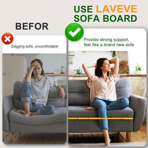 LAVEVE Heavy Duty Couch Cushion Support Board for Sagging Sectional Sofas