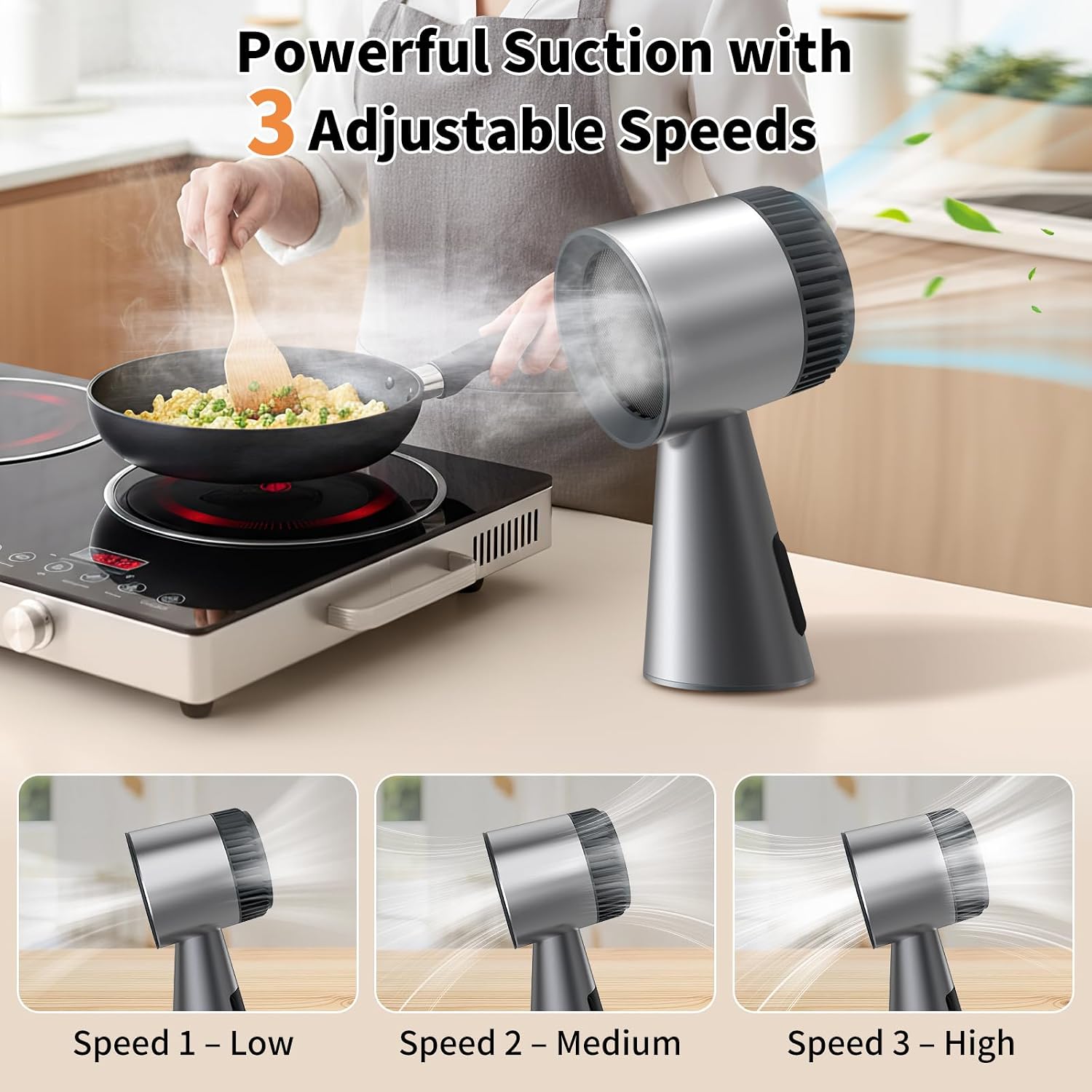Portable Range Hood with Touch Control,Free 20xOil&Carbon Filters