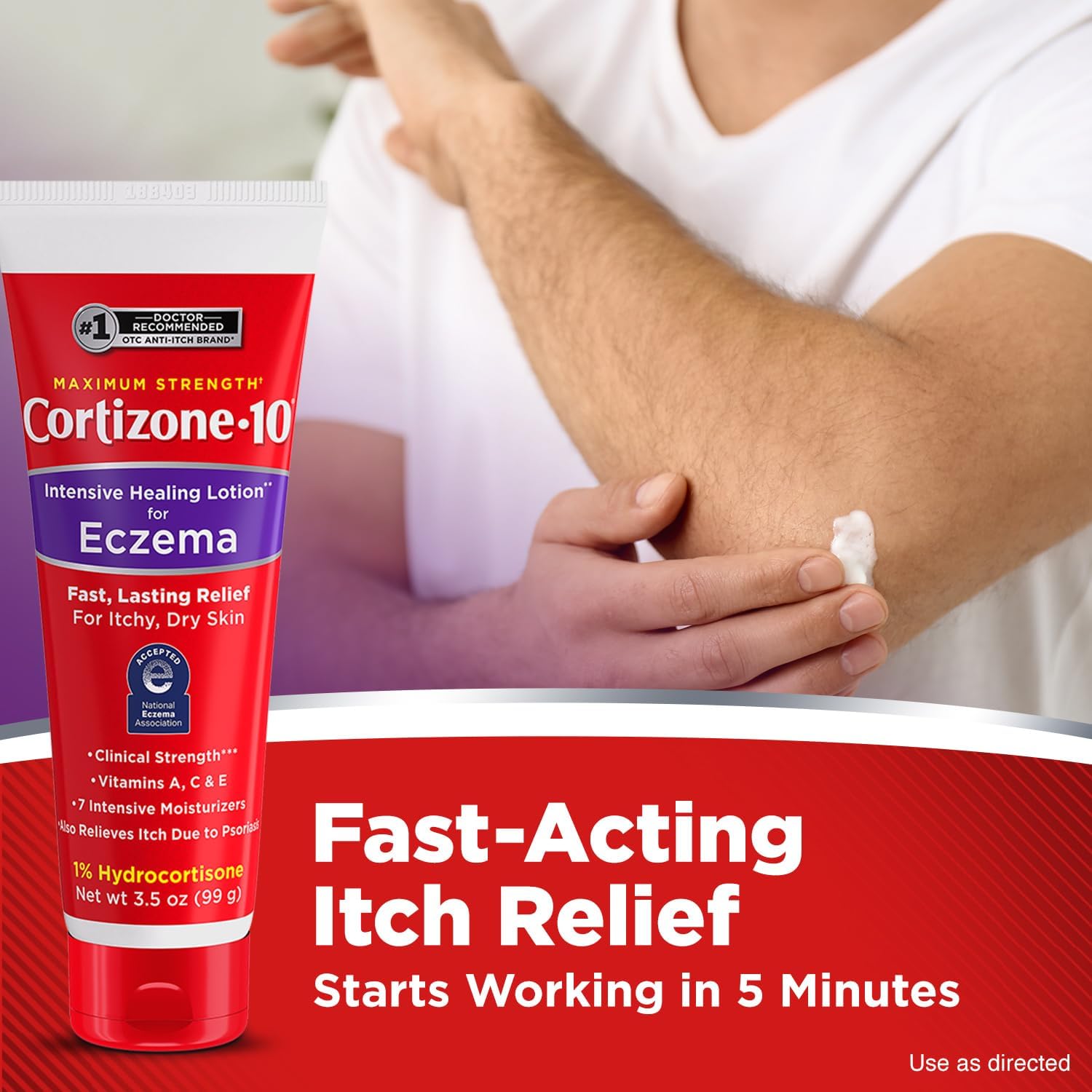 Cortizone-10 Max Strength Healing Itch Relief Eczema Lotion, 3.5 oz., 4-Pk